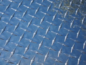 Aluminum Tread Plate Close Up