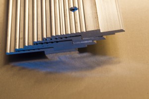 Side view of Monarch Z Clip to illustrate fluting