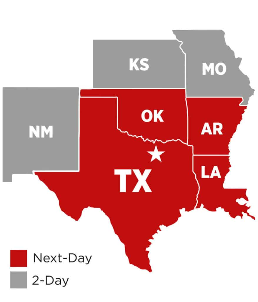 Now Shipping From Our Grand Prairie, Texas Location