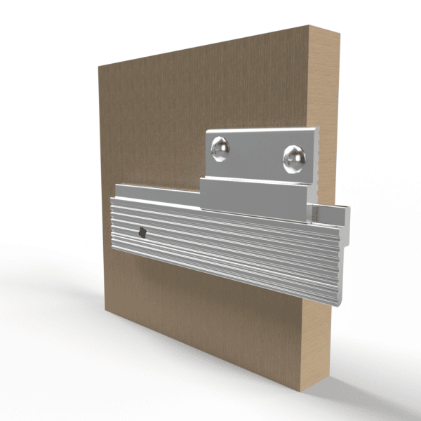 Aluminum Z Clip, 2 Inch Stock Clip Size, 1/4 Inch Projection, 1/4