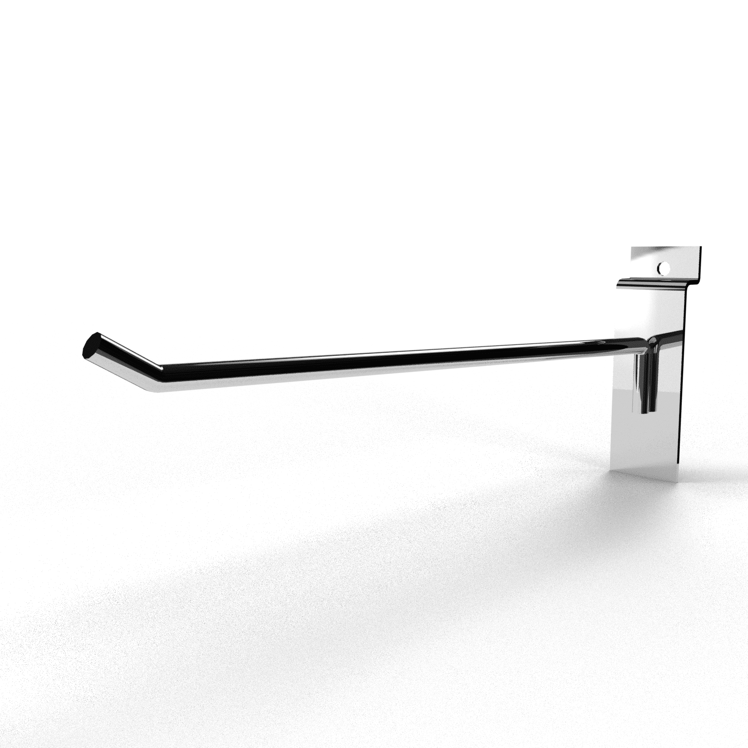 Slatwall Chrome Peg Hook - 8" Projection Slatwall Chrome Peg Hook - 8" Projection