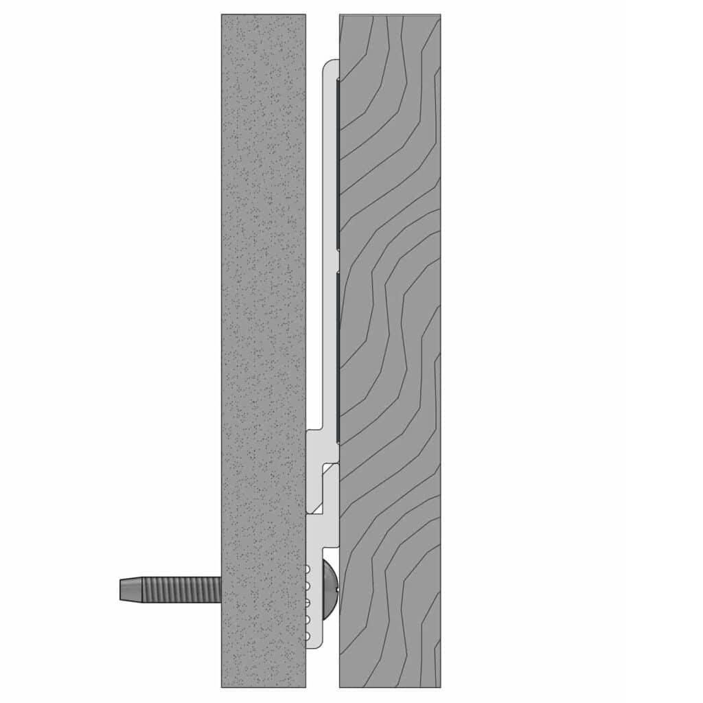 Adhesive-Backed Z Clips, Peel And Stick Application, 2 Inch Size, 3/8 Inch Lift-Off, .293 Inch Projection, MFTAPE