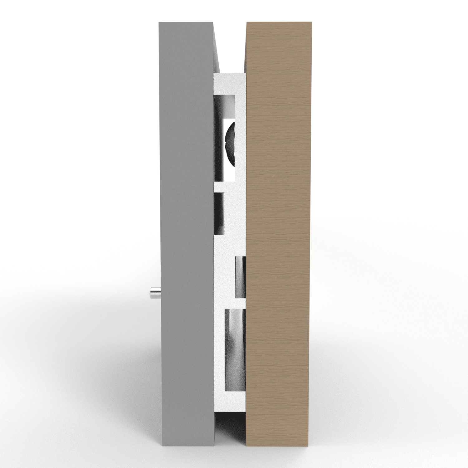 MFSTR-0375_Cross-Section Aluminum Z Clip, High Load Capacity, 2 Inch Stock Clip Size, 3/8 Inch Projection, 3/4 Inch Lift-Off, MFSTR-0375 - Cross Section