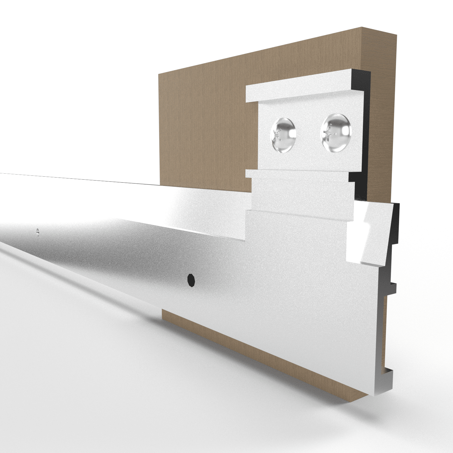 MFSTR-0375_Z_Clip_Panel_Section-Current View Aluminum Z Clip, High Load Capacity, 2 Inch Stock Clip Size, 3/8 Inch Projection, 3/4 Inch Lift-Off, MFSTR-0375 - Panel Iso