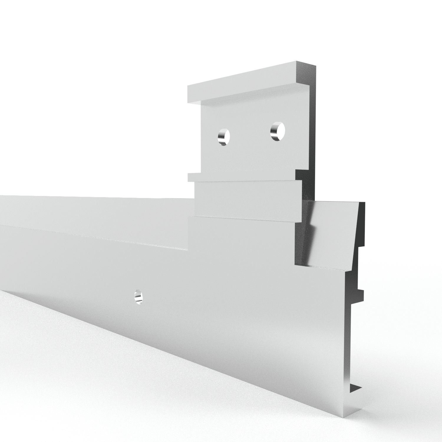 MFSTR-0375_Z_Clip_Rail Aluminum Z Clip, High Load Capacity, 2 Inch Stock Clip Size, 3/8 Inch Projection, 3/4 Inch Lift-Off, MFSTR-0375 - Clip & Rail