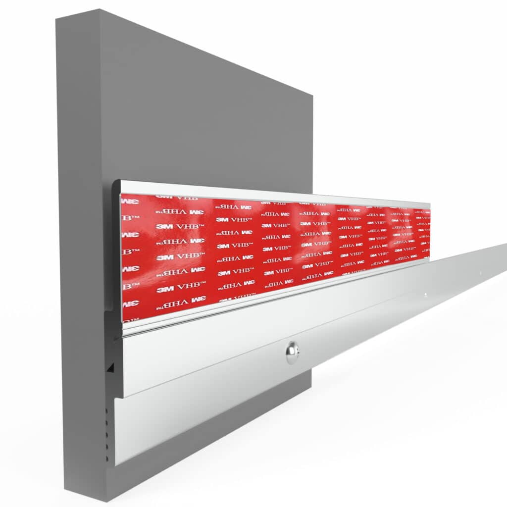 Adhesive-Backed Z Clip – Single 3M™ VHB™ Tape, Peel & Stick, 3/8″ Lift-Off, 0.293″ Projection, MFTAPE-S