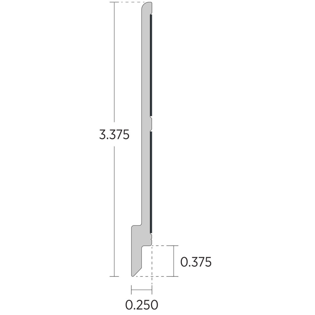 Adhesive-Backed Z Clip – Dual 3M™ VHB™ Tape, Peel & Stick, 3/8″ Lift-Off, 0.293″ Projection, MFTAPE | Side Profile