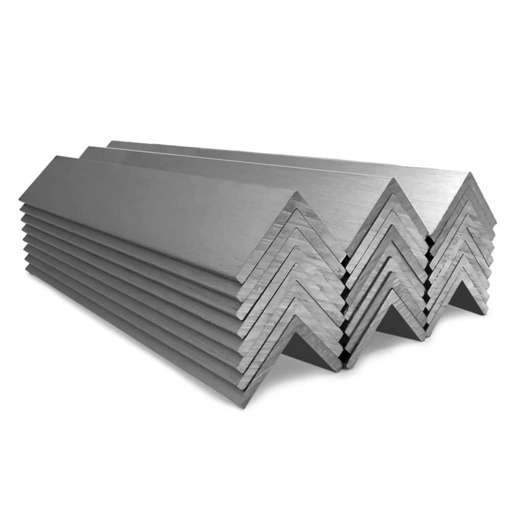 Architectural Aluminum Angles Rows – Mill Finish