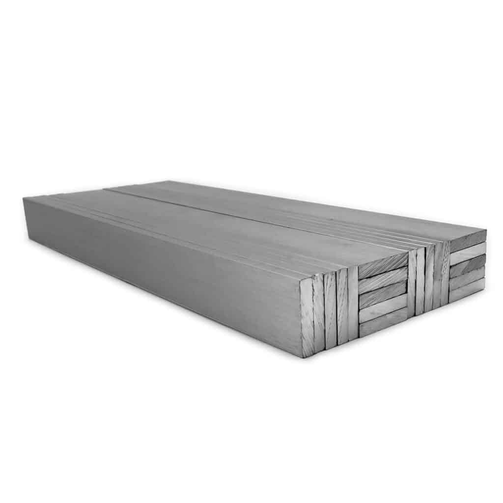 Architectural Aluminum Flat Bars Rows – Mill Finish