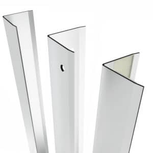 Stainless Steel Corner Guards with 10° Correction Bends – 304 Stainless, #4 Brushed Finish