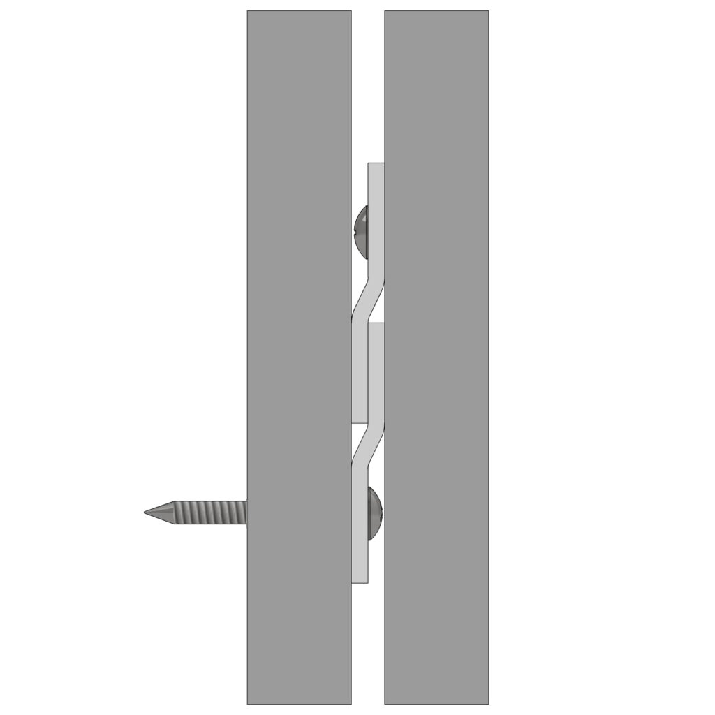 Stainless Steel, Heavy Duty Z Clip, 1-1/2 Inch Stock Clip Size, 1/4 Inch Projection, 3/4 Inch Lift-Off, MFSSHD