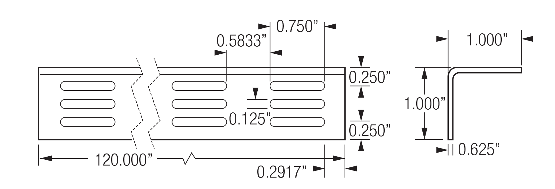 Monarch Metal Cladding & Rain Screen System - 110-002 1” Vent Screen