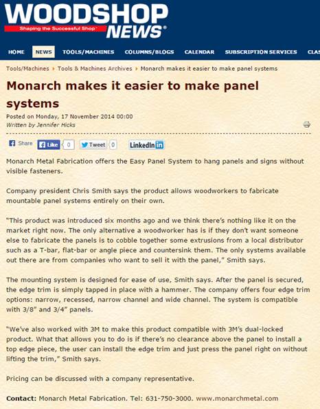 Easy Panel System for Wall Panels