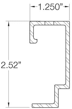 Monarch Metal Concealed Fastener System MFSTR-LW1250-1.5ADJ
