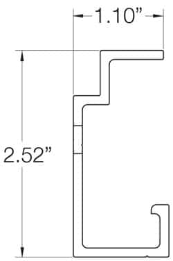 Monarch Metal Concealed Fastener System MFSTR-LW1250-RAIL